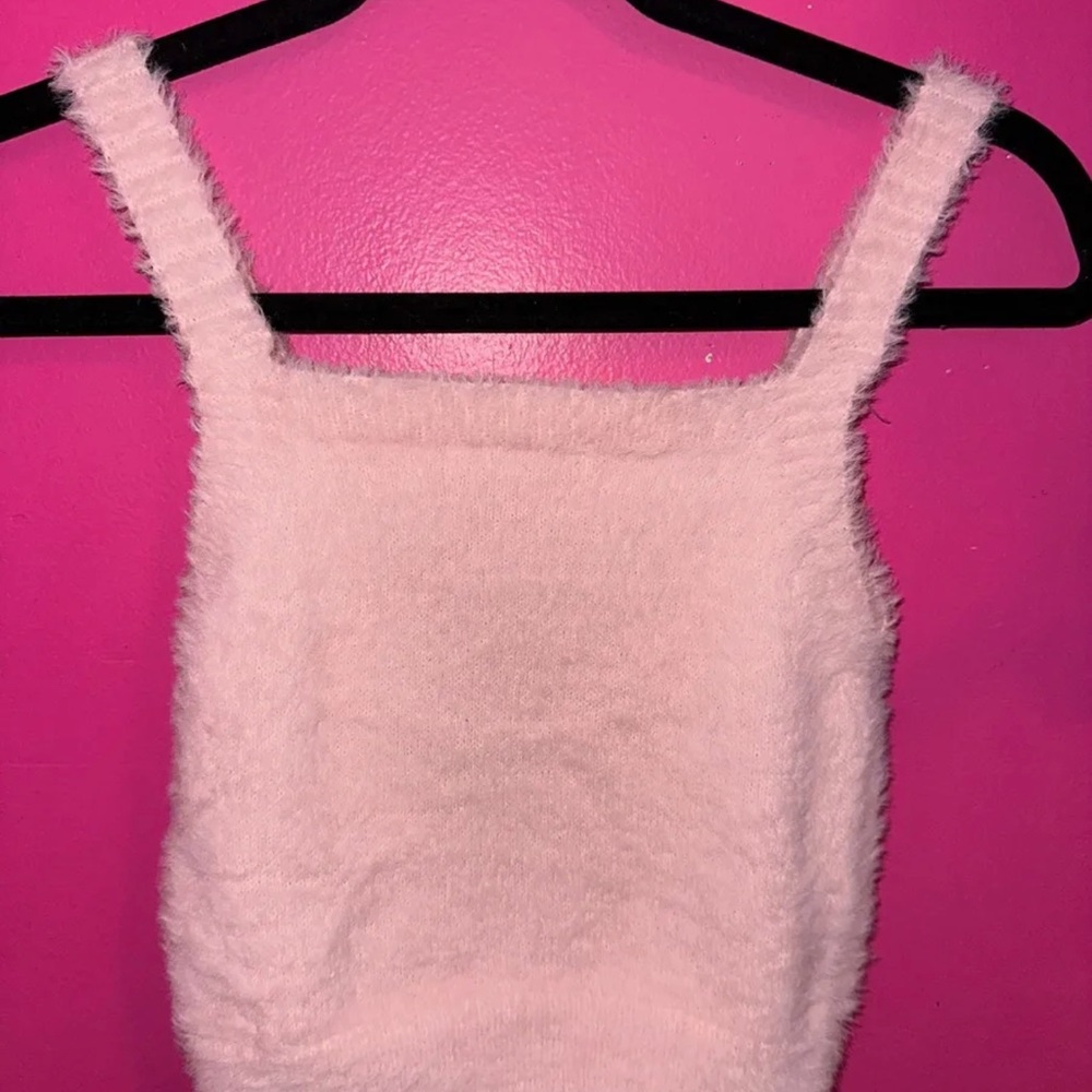 Francesca’s Fuzzy Pink Top